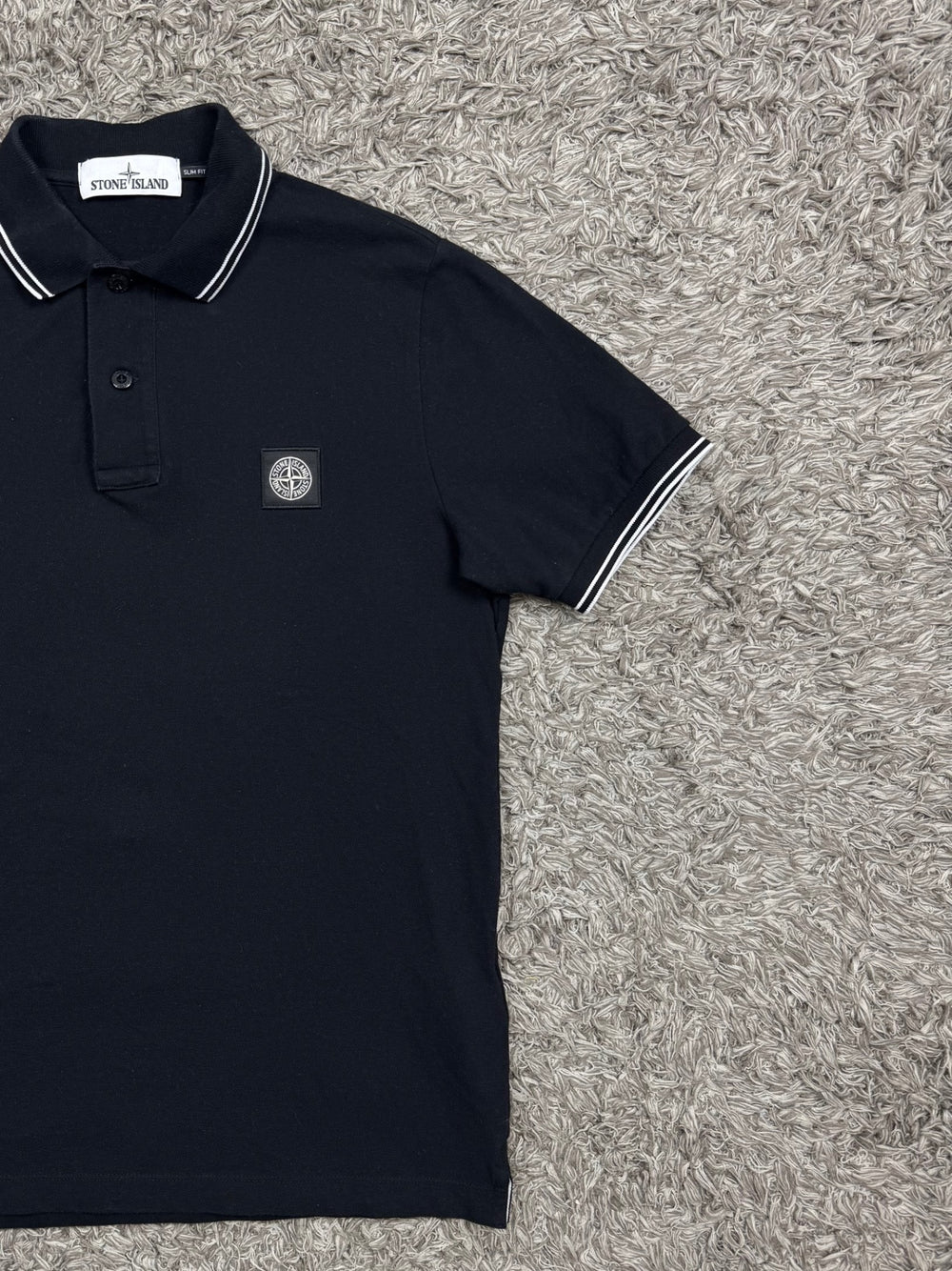 Stone Island polo dettagli bianchi