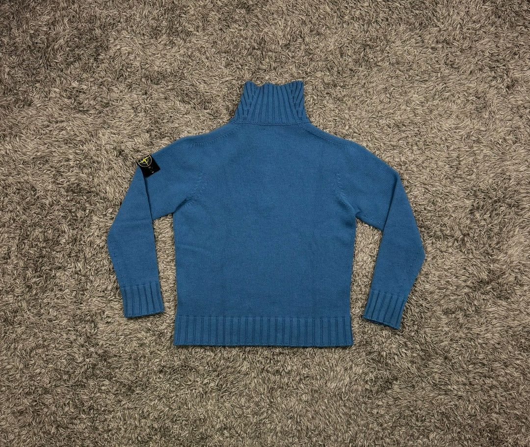 Stone Island maglione half zip con bottoni