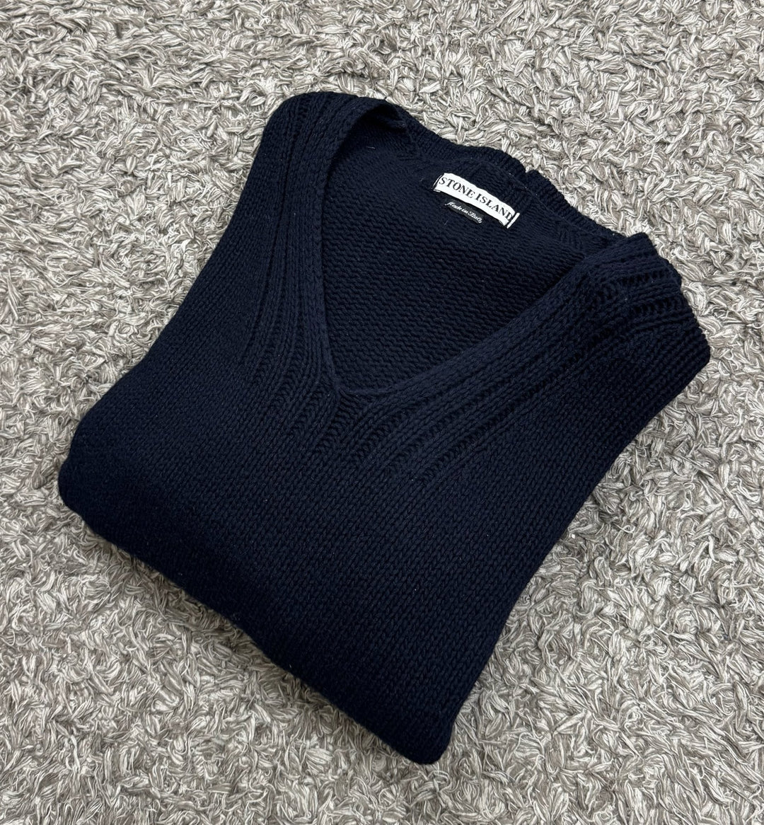 Stone Island maglione in lana collo a v