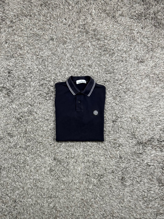 Stone Island Polo Dettagli Bianchi