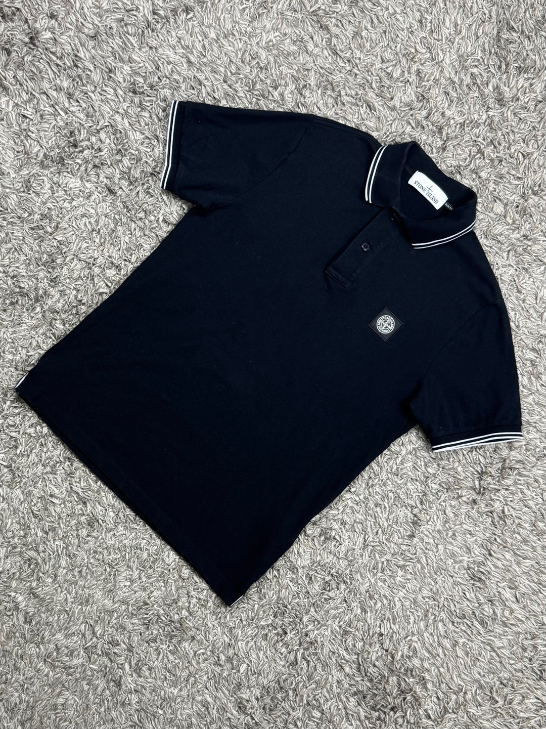 Stone Island polo dettagli bianchi