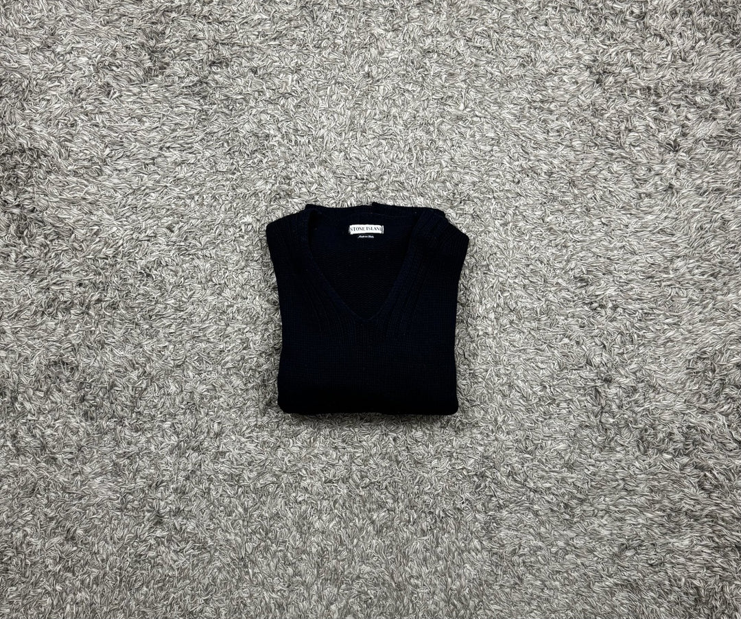 Stone Island maglione in lana collo a v