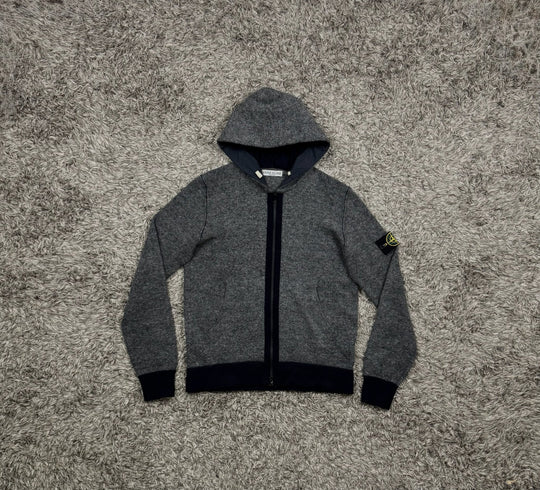 Stone Island felpa con zip e cappuccio