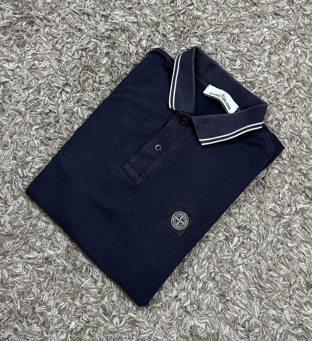Stone Island Polo Dettagli Bianchi