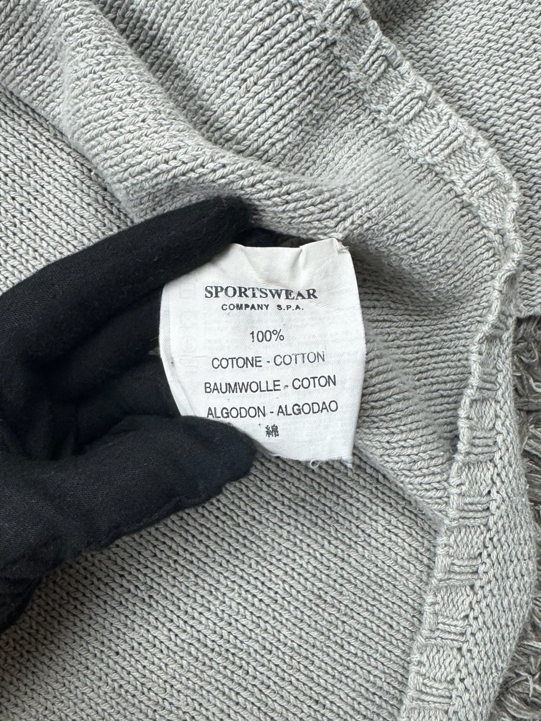 Stone Island maglione in cotone vintage collo a v