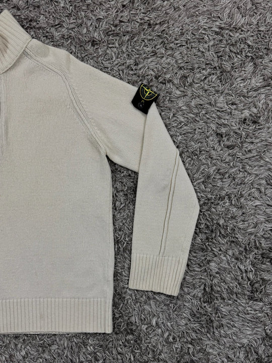 Stone Island maglione half zip in lana