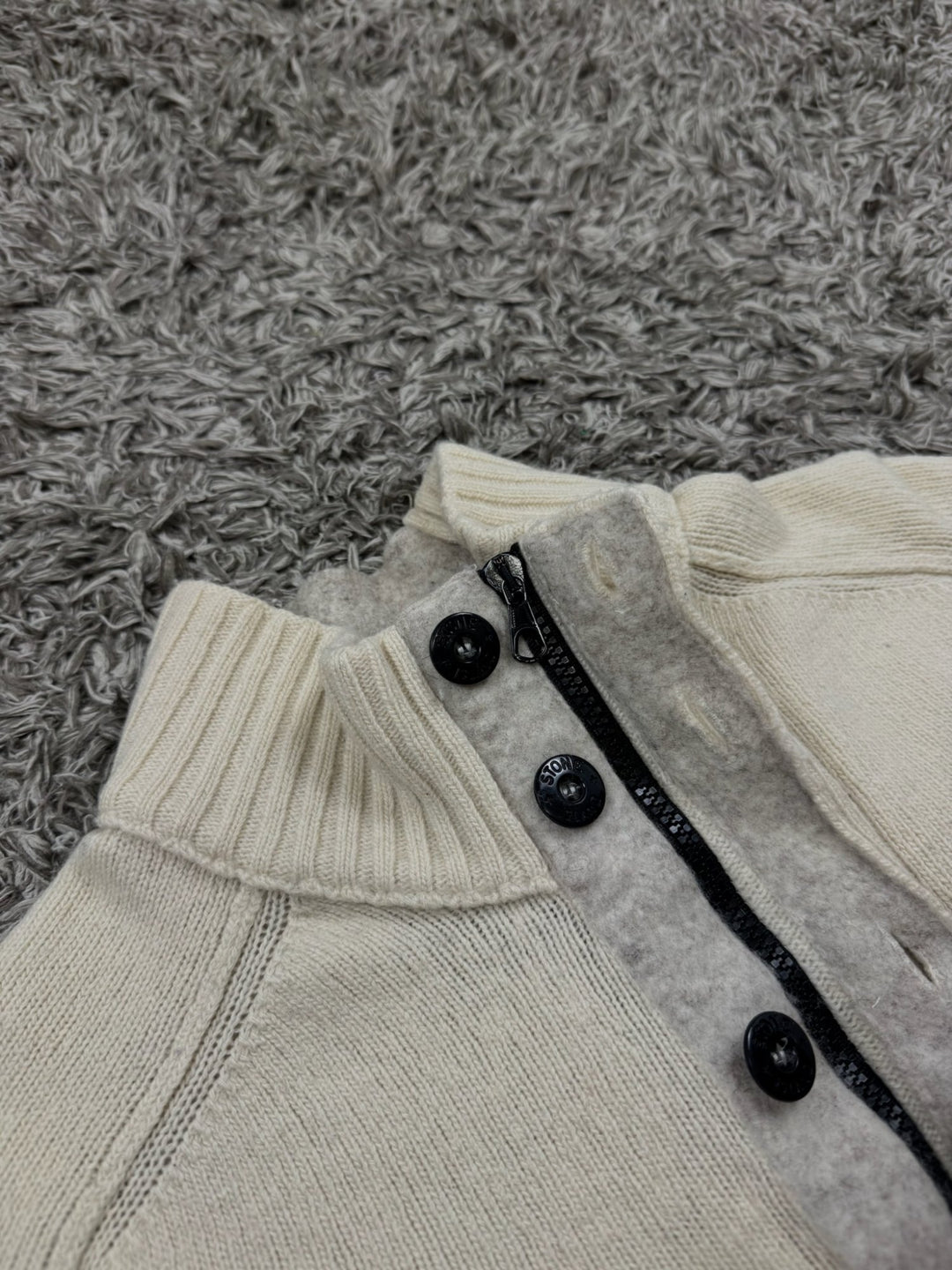 Stone Island maglione half zip in lana