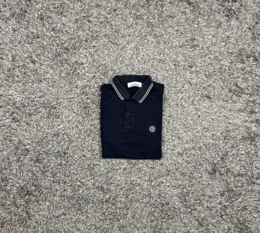 Stone Island Polo Dettagli Bianchi